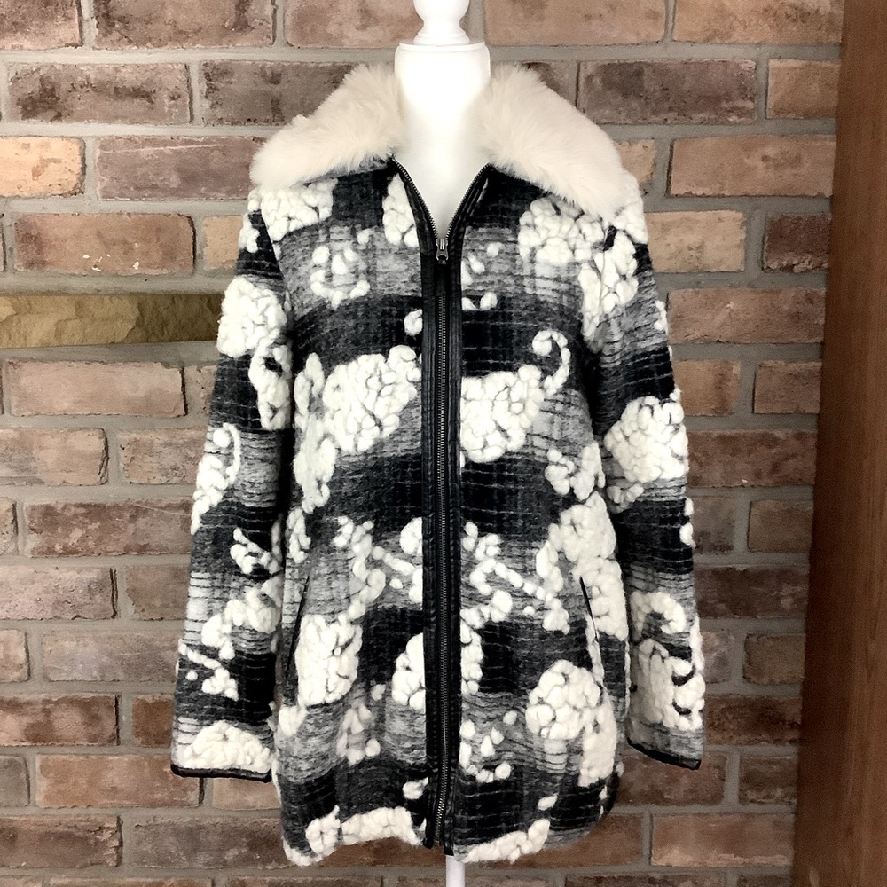 ANTHROPOLOGY HEI HEI Cloudscape Wool Coat - Picture 3 of 15